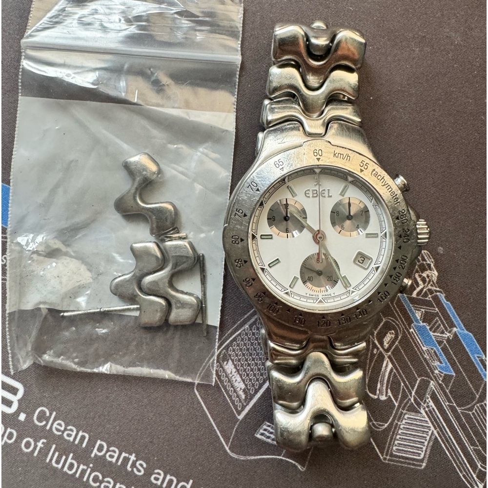 Men’s Ebel Sportwave Chronograph new battery, works perfect